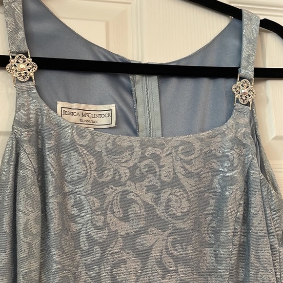 JESSICA McCLINTOCK GUNNE SAX Vintage blue gown - Picture 1 of 14